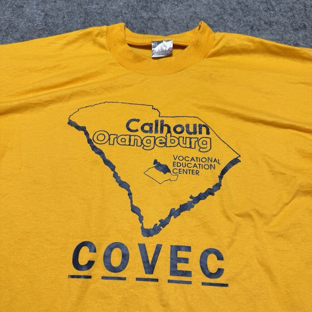 Vintage 90s Calhoun Orangeburg COVEC Vocational School T Shirt XL Best Fruit USA